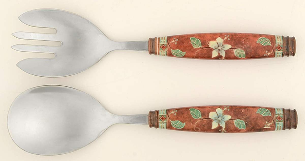 Mission Flower (2 Piece) Salad Set with Stainless Bowl by Pfaltzgraff-1