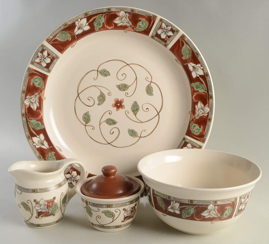 Mission Flower 5 Piece Hostess Set by Pfaltzgraff-1