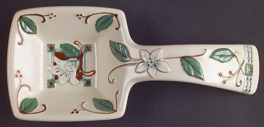 Mission Flower Spoon Rest/Holder (Holds 1 Spoon) by Pfaltzgraff-1