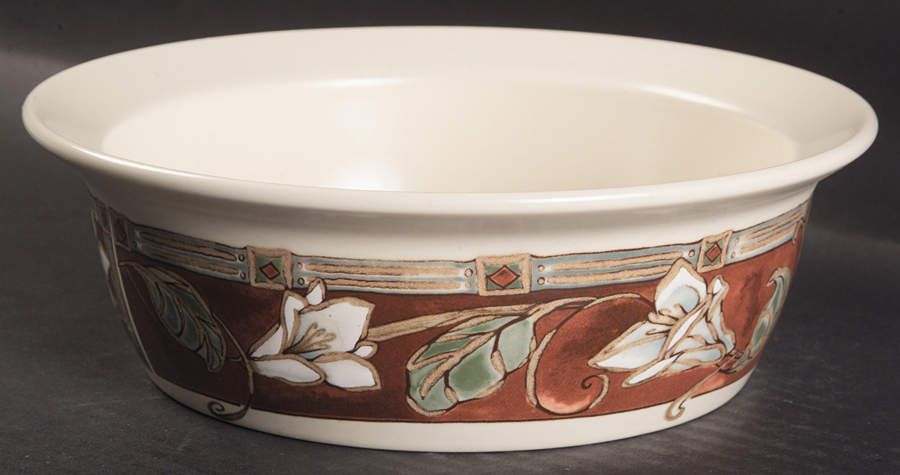 Mission Flower 8" Round Vegetable Bowl by Pfaltzgraff-1