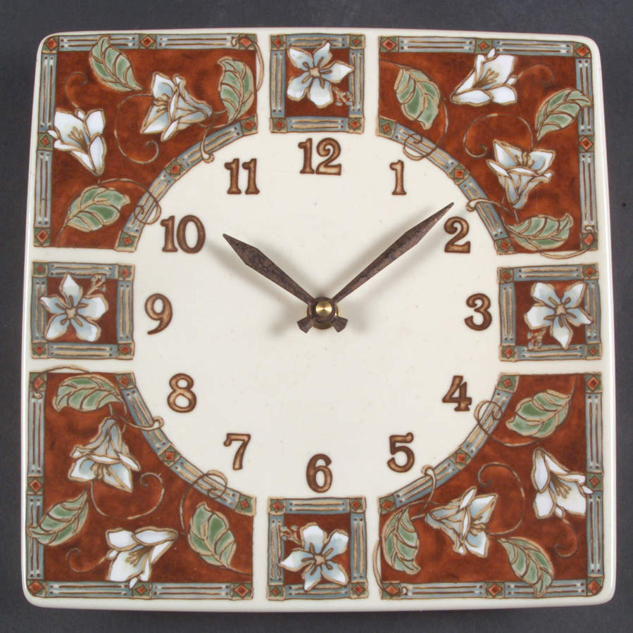 Mission Flower Hanging Wall Clock by Pfaltzgraff-1