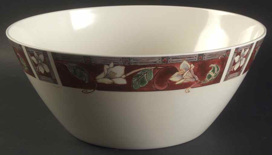Mission Flower 11" Large Melamine Salad Serving Bowl by Pfaltzgraff-1