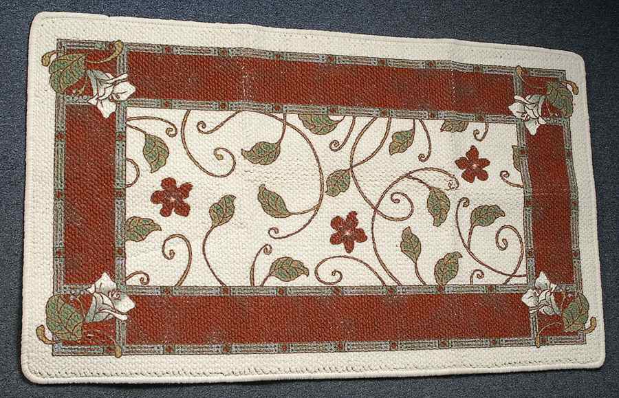 Mission Flower Rectangular Berber Rug by Pfaltzgraff-1