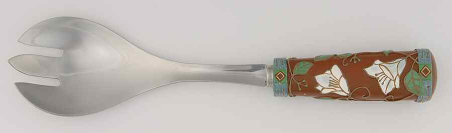 Mission Flower Salad Serving Fork-Plastic Handle by Pfaltzgraff-1