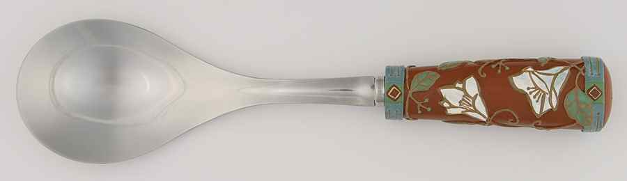 Mission Flower Salad Serving Spoon-Plastic Handle by Pfaltzgraff-1