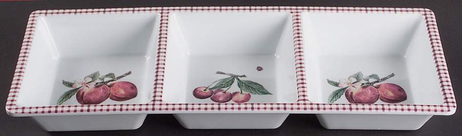 Delicious Melamine 3 Section Rectangular Tray by Pfaltzgraff-1