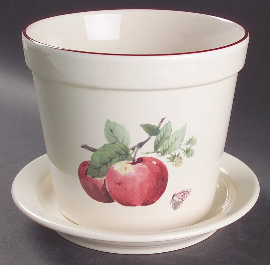 Delicious 5" Flower Pot & Underplate by Pfaltzgraff-1