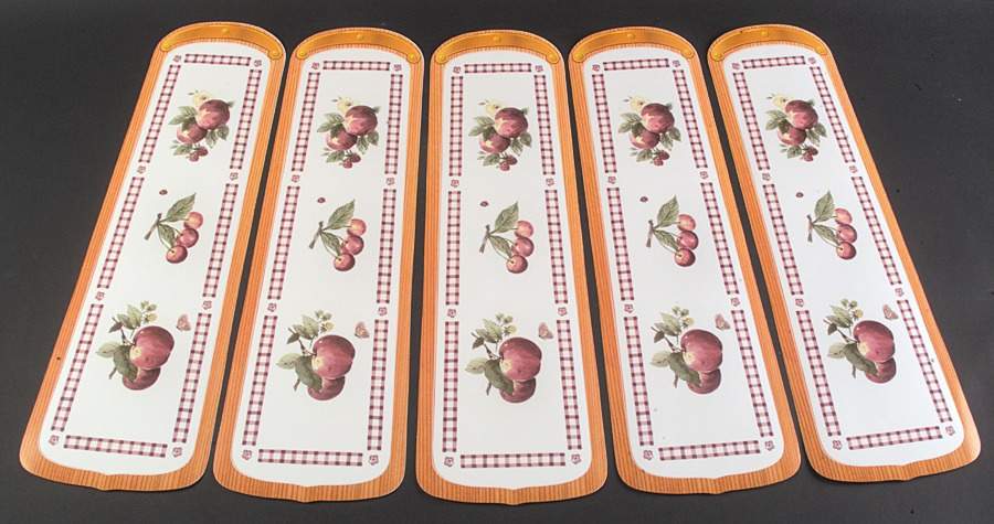Delicious Package of 5 Fan Blade Appliques by Pfaltzgraff-1