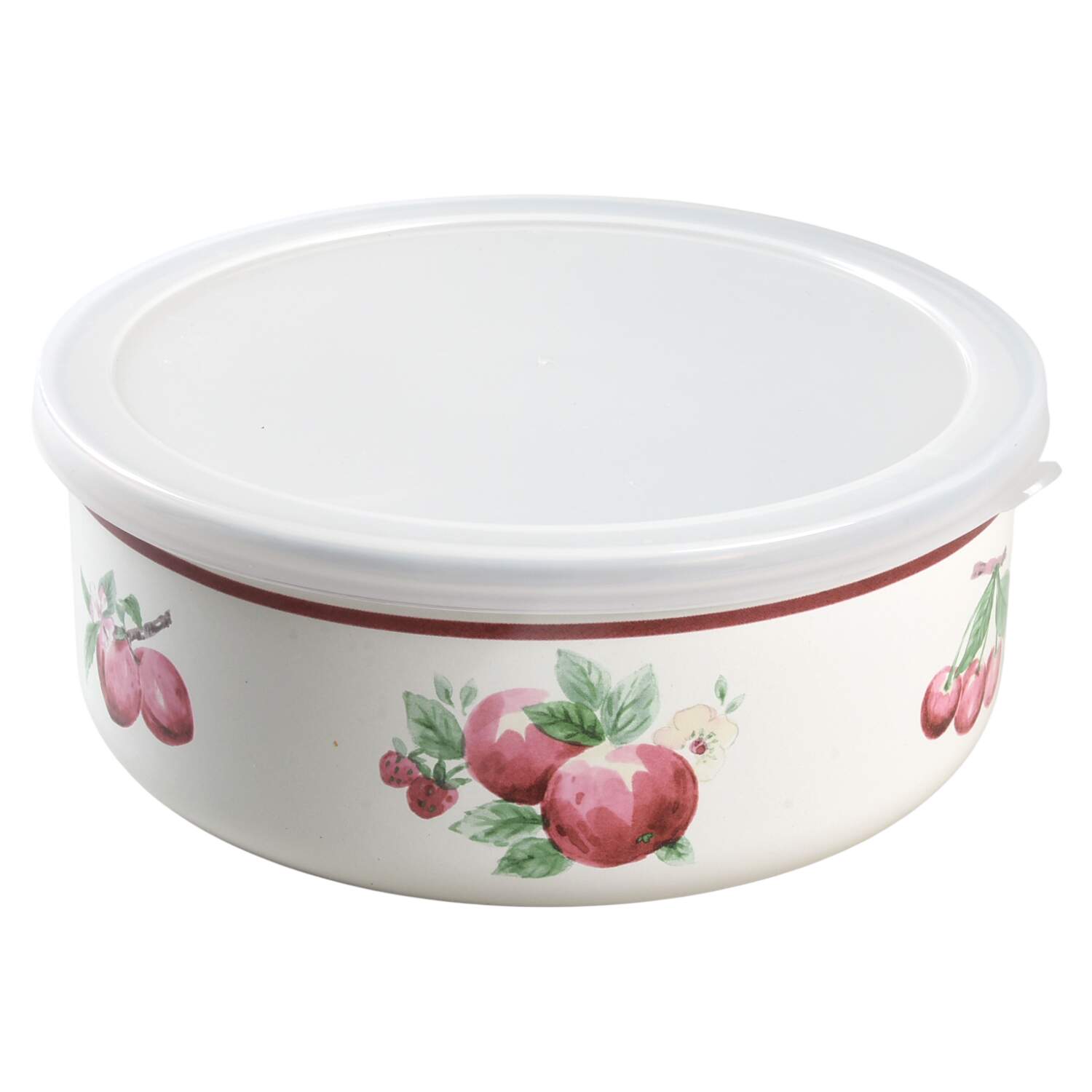 Delicious 6" Metal Bowl W/Plastic Lid by Pfaltzgraff-1