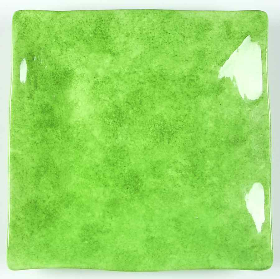 Onde Verde (Medium Green) Square Salad Plate by Presenttense-1