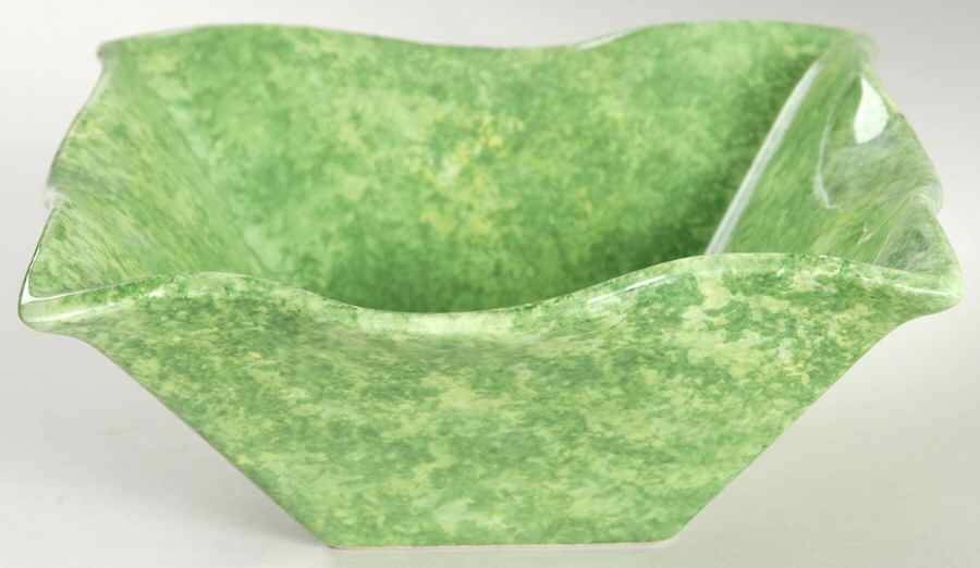 Onde Verde (Medium Green) Square Cereal Bowl by Presenttense-1