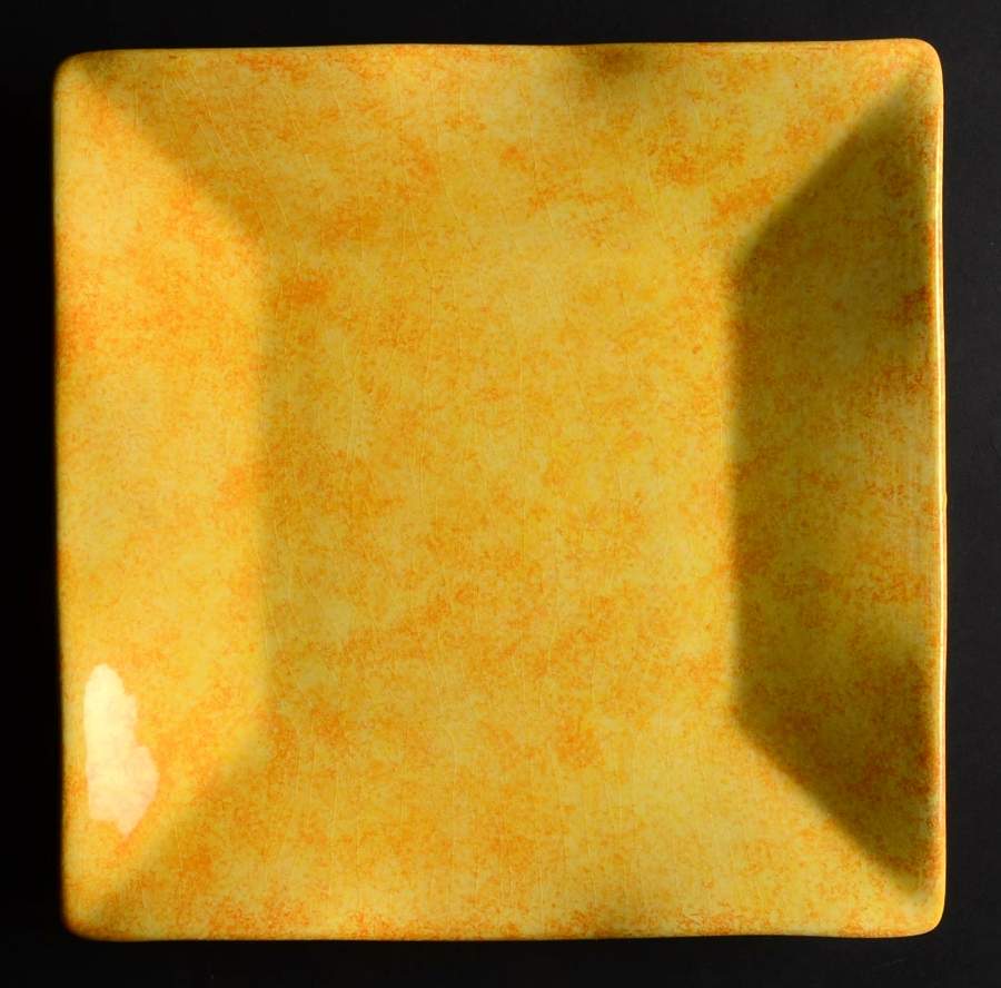 Onde Amber (Gold) Square Salad Plate by Presenttense-1