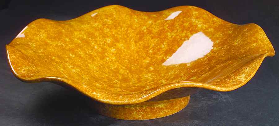 Onde Amber (Gold) Footed Bowl by Presenttense-1