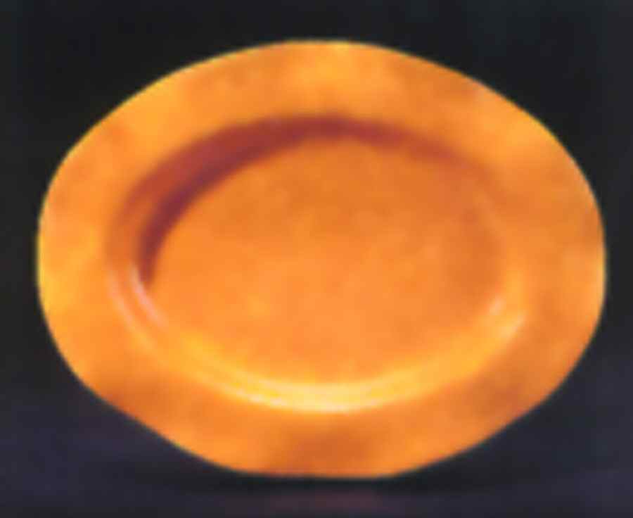 Onde Amber (Gold) 17" Oval Serving Platter by Presenttense-1