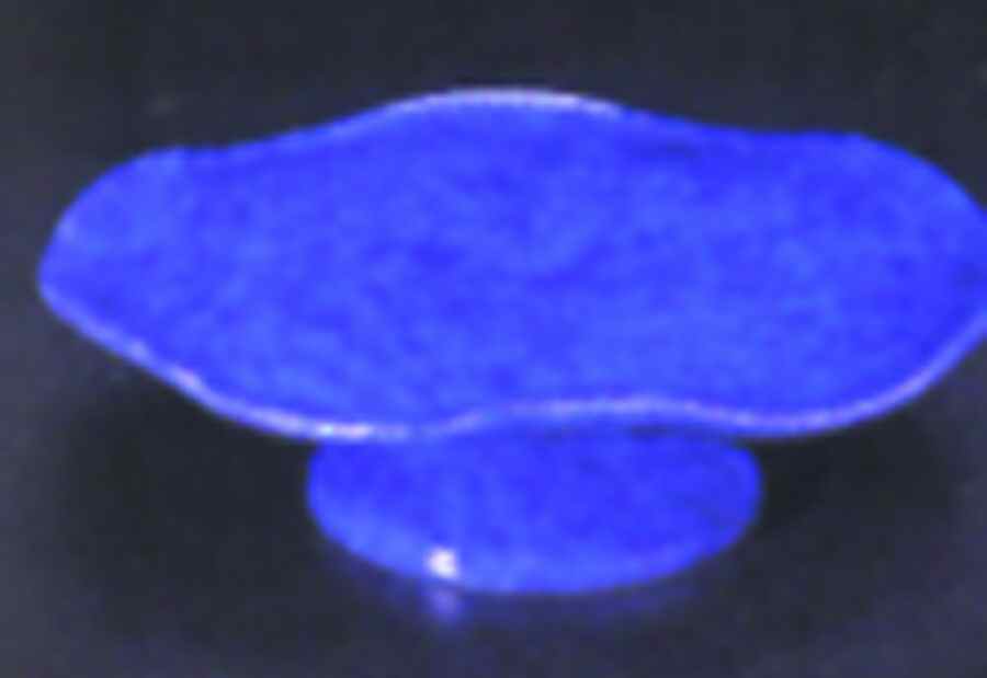 Onde Blu (Blue) 13" Diameter Pedestal Cake Stand by Presenttense-1