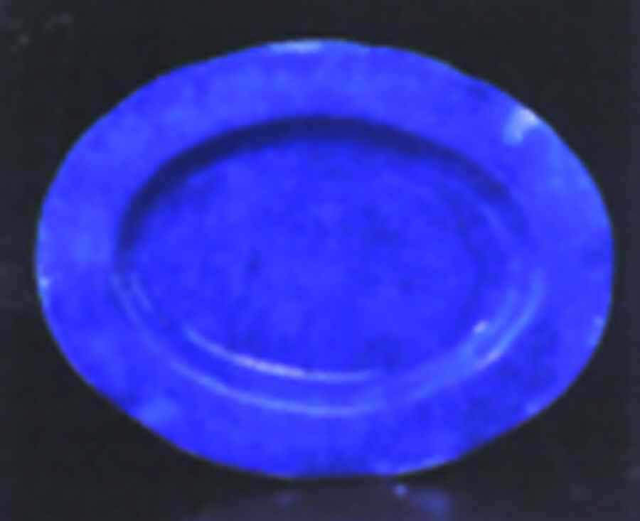 Onde Blu (Blue) 17" Oval Serving Platter by Presenttense-1