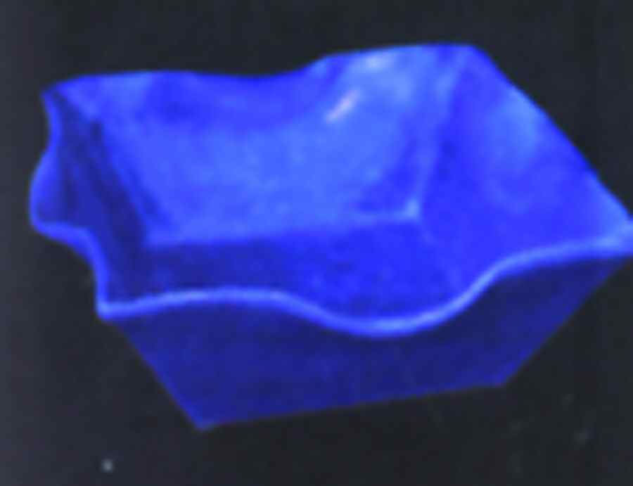 Onde Blu (Blue) 11" Square Vegetable Bowl by Presenttense-1