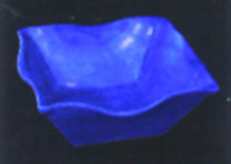 Onde Blu (Blue) 8" Square Vegetable Bowl by Presenttense-1
