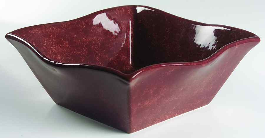 Onde Terra (Rust Brown) 11" Square Vegetable Bowl by Presenttense-1