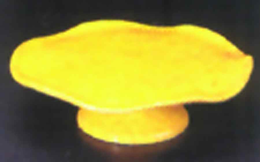 Onde Giallo (Yellow) 13" Diameter Pedestal Cake Stand by Presenttense-1