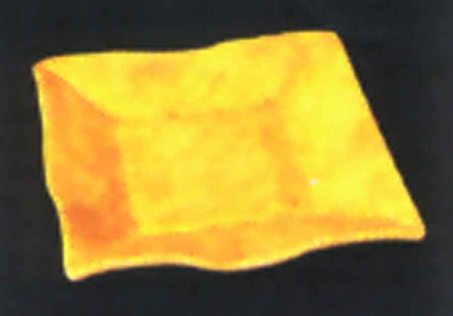 Onde Giallo (Yellow) Square Salad Plate by Presenttense-1