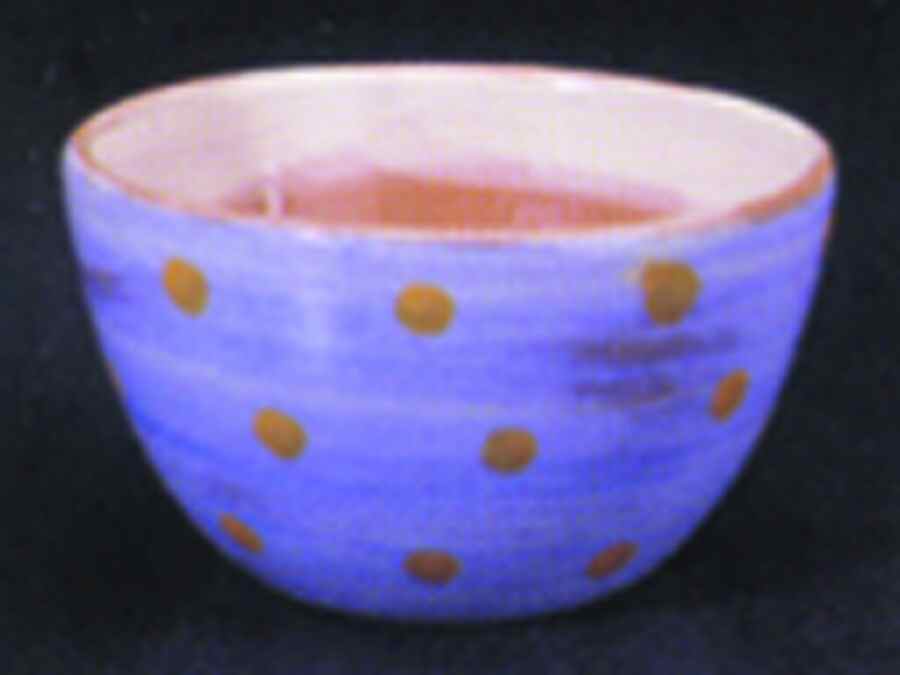 Stripes and Dots Blue Coupe Cereal Bowl by Presenttense-1