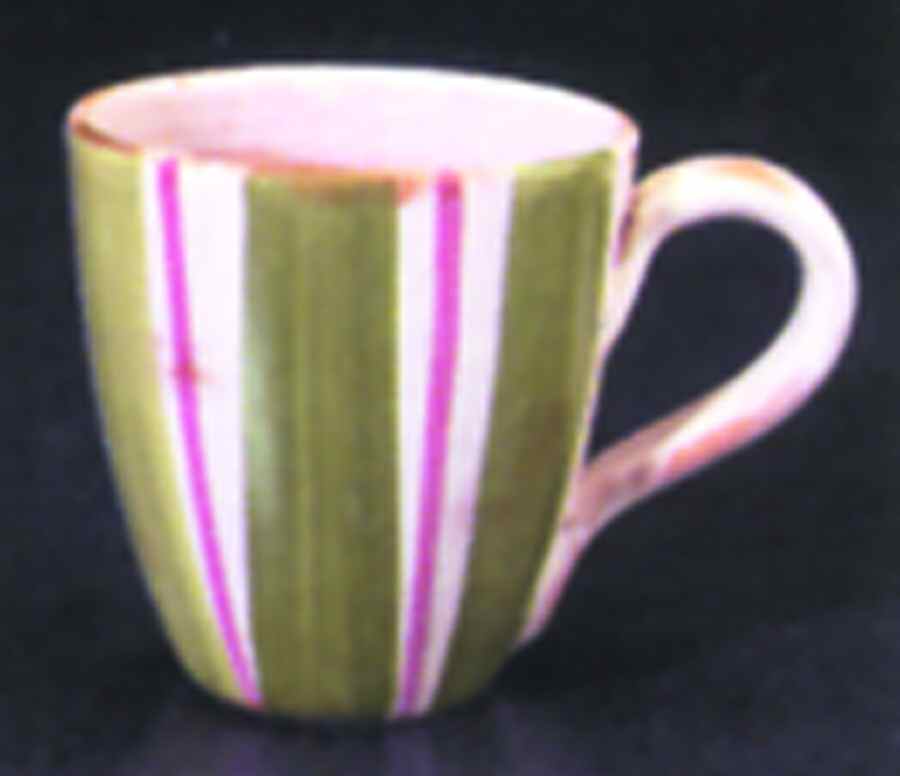 Stripes and Dots Green Mug by Presenttense-1