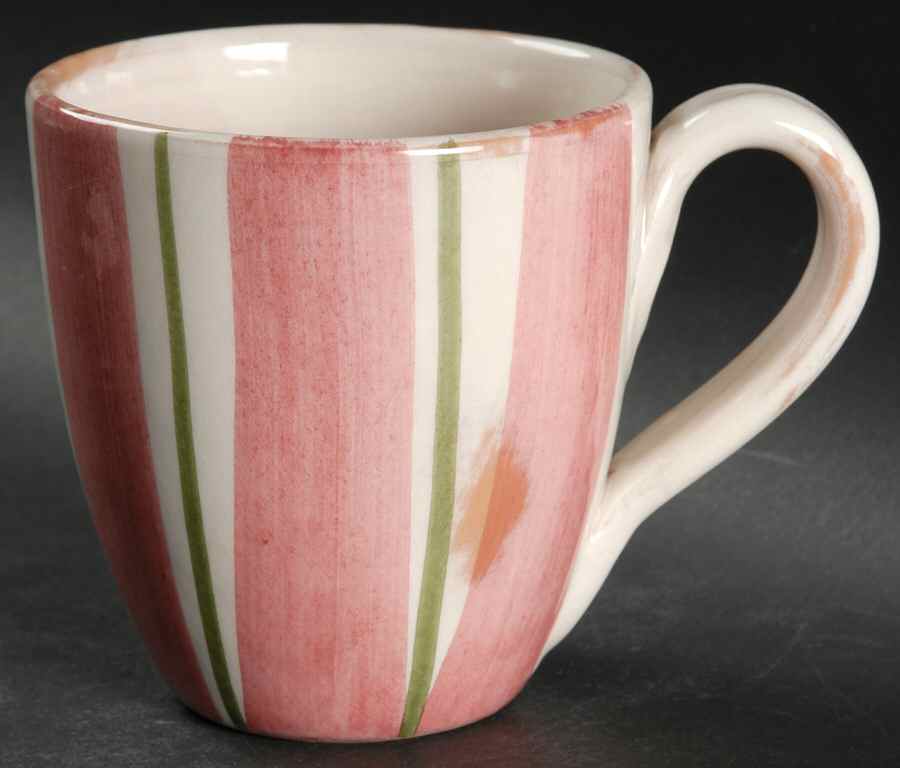 Stripes and Dots Red Mug by Presenttense-1