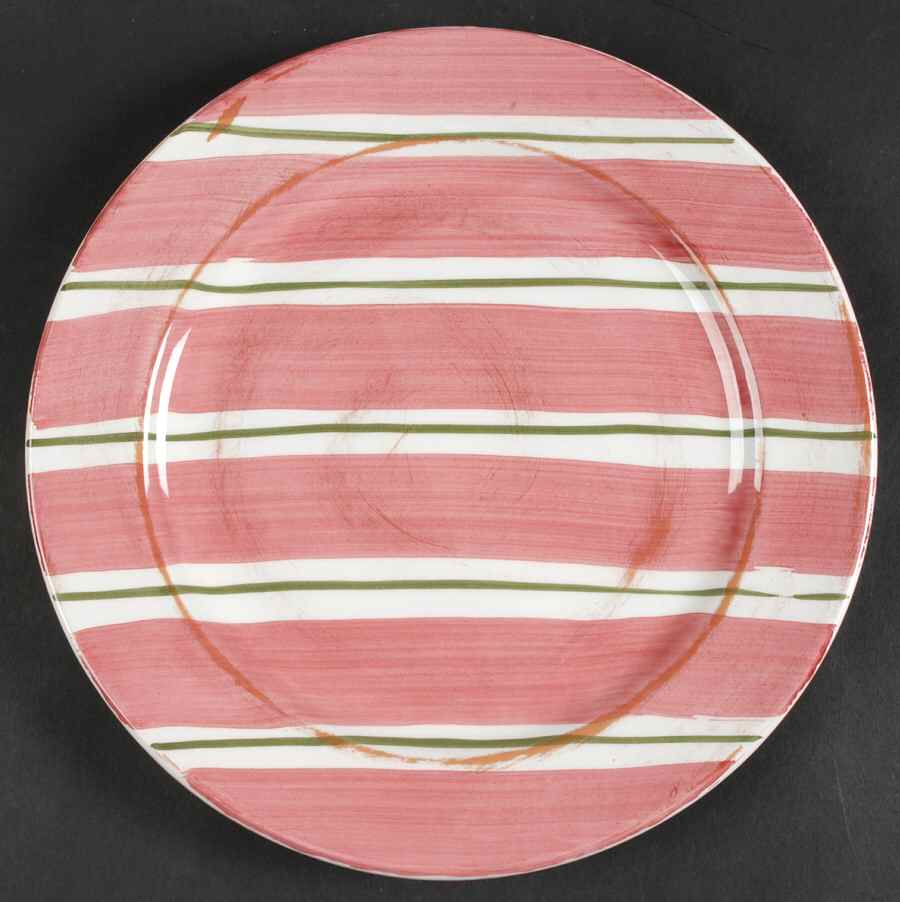 Stripes and Dots Red Dinner Plate by Presenttense-1