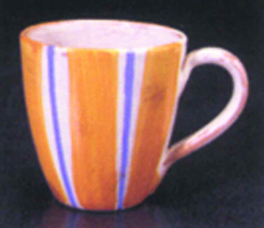 Stripes and Dots Yellow Mug by Presenttense-1