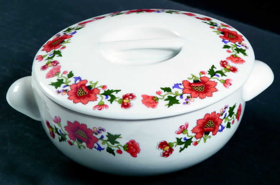 Florence 1 Qt Round Covered Casserole by Porcelaine d'Art-1