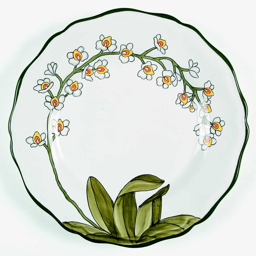 Orchid Garden Yellow Dinner Plate by Presenttense-1
