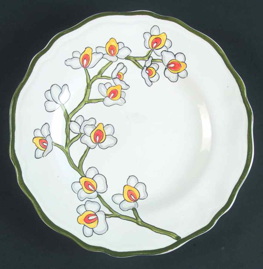 Orchid Garden Yellow Salad Plate by Presenttense-1