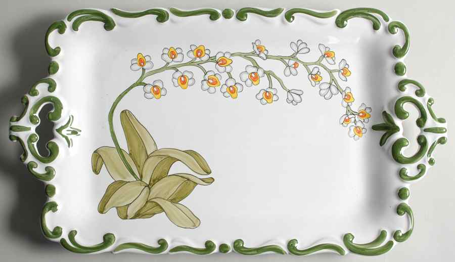 Orchid Garden (Accessories) 17" Rectangular Tray by Presenttense-1