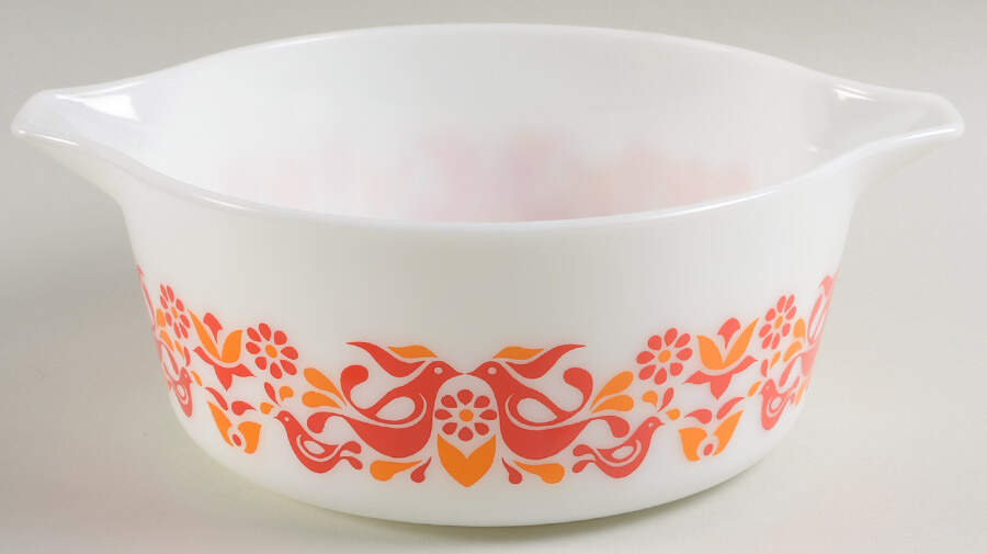 Friendship 2.5 Qt Round Casserole No Lid by Pyrex-1