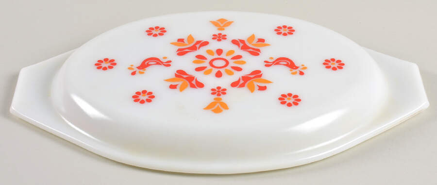 Friendship Glass Lid for 1.5 Qt Oval Divided Casserole by Pyrex-1