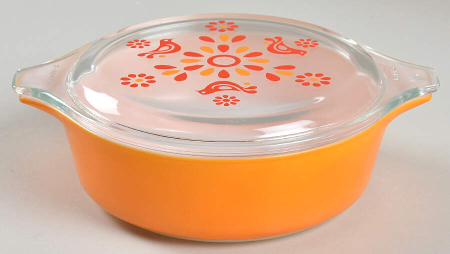 Friendship 1 Pt Round Covered Casserole by Pyrex-1