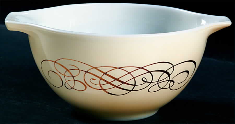 Golden Scroll 7" Cinderella Mixing Bowl by Pyrex-1
