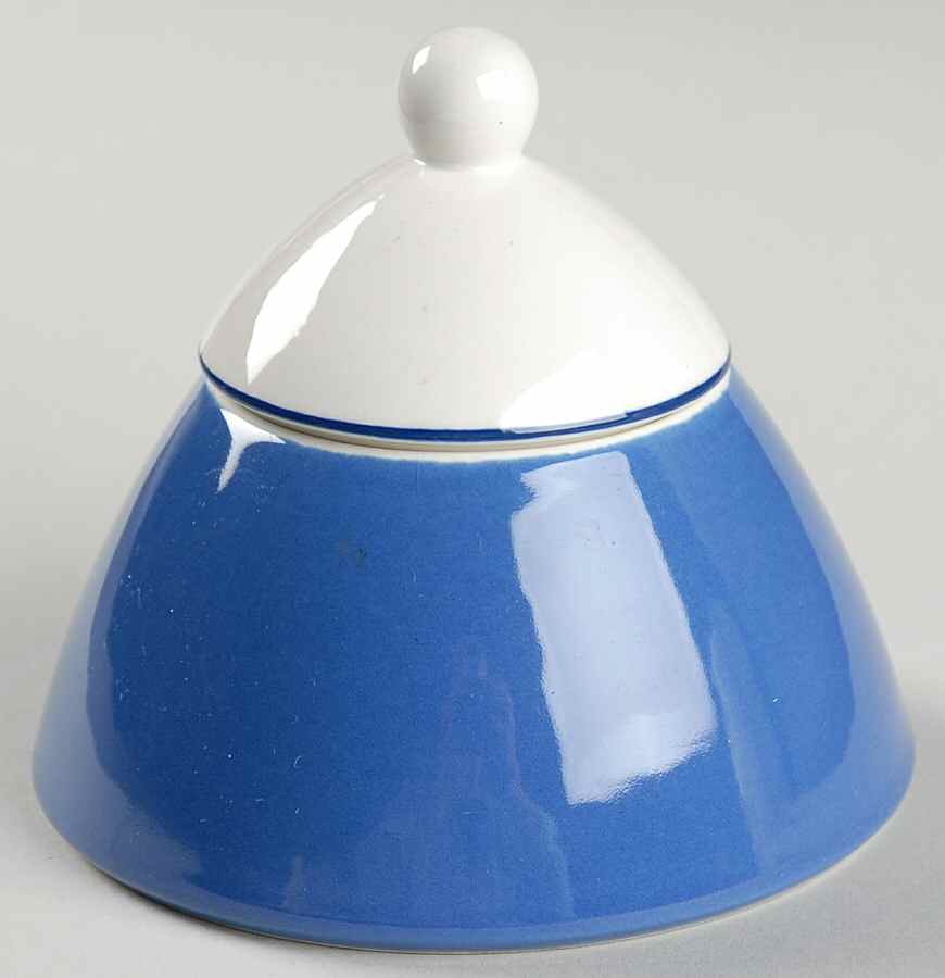 Spa Medium Blue (Rim) Sugar Bowl & Lid by Pagnossin-1