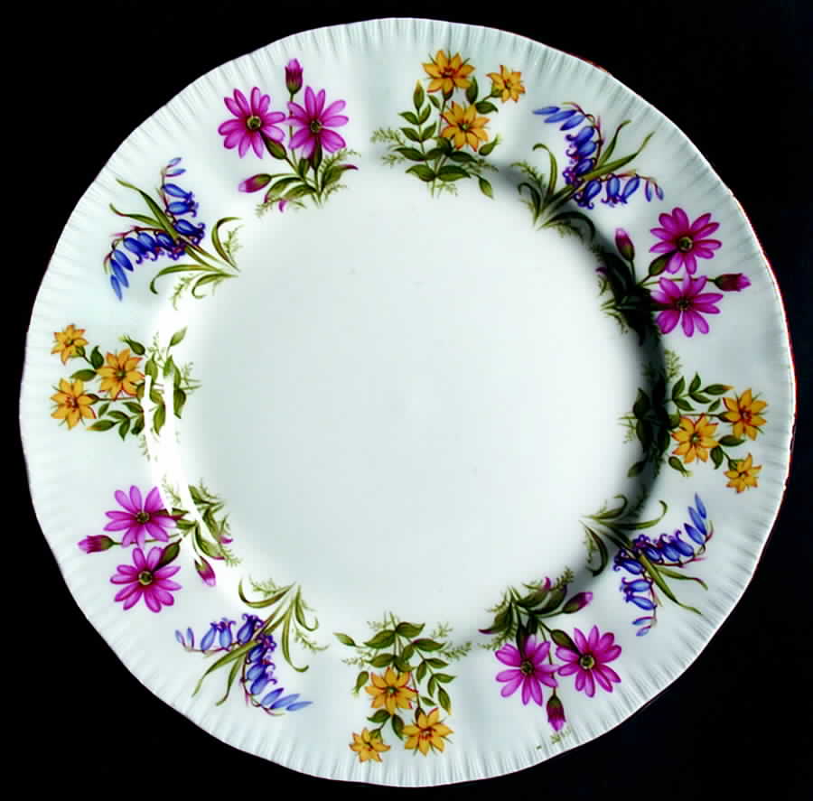 English Flowers (No Flower Name On Back) Salad Plate by Paragon-1