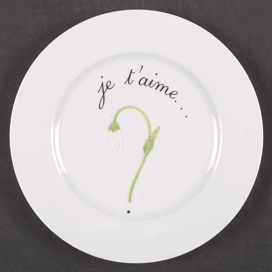 Daisy Salad Plate by Porcelaine de Sologne-1