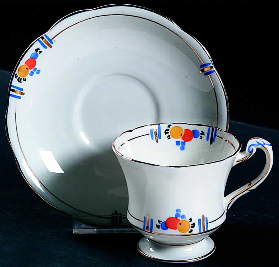 Seville (Fruit) Footed Cup & Saucer Set by Paragon-1