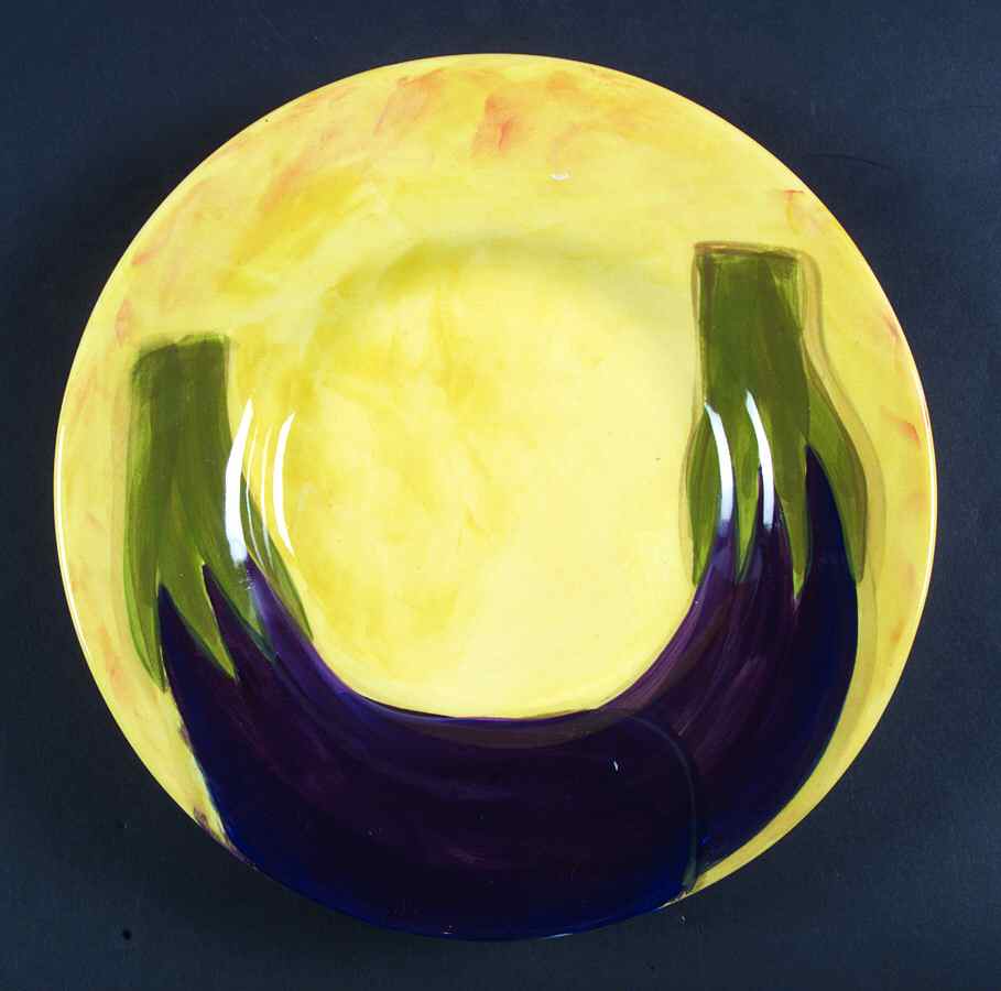 Sausalito Vegetable Garden Large Rim Soup Bowl by Pottery Barn China-1