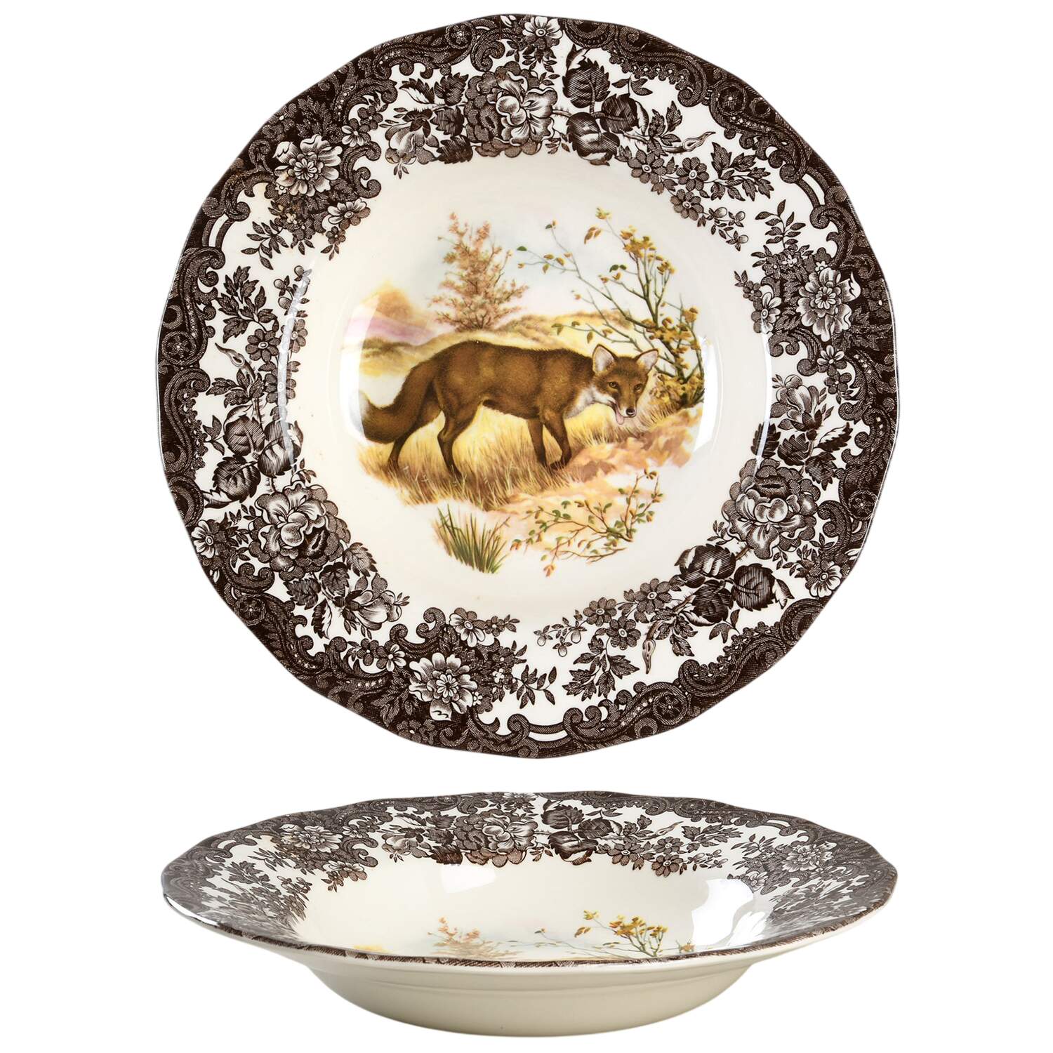 Game Series (Animals) Large Rim Soup Bowl by Palissy-1