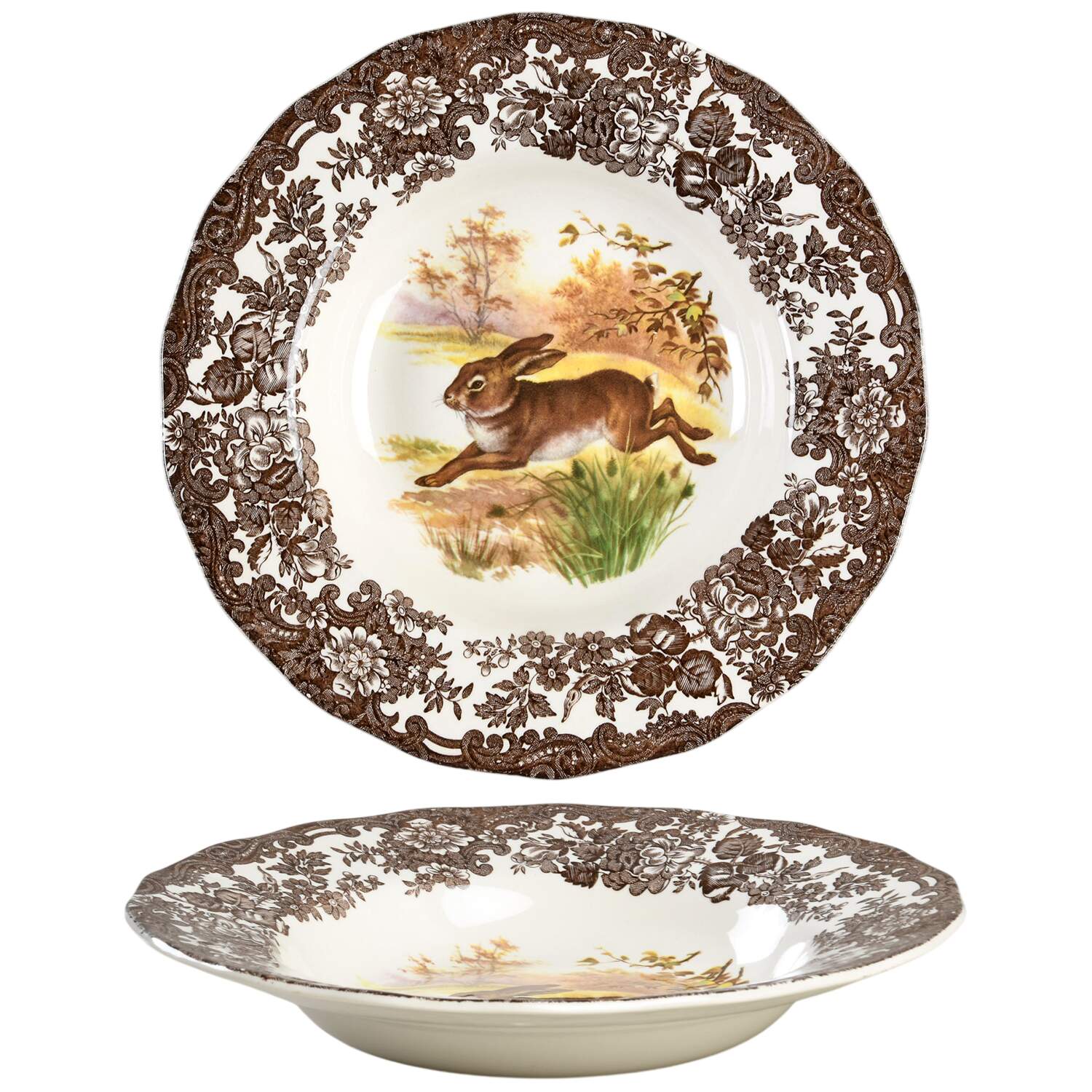 Game Series (Animals) Large Rim Soup Bowl by Palissy-1