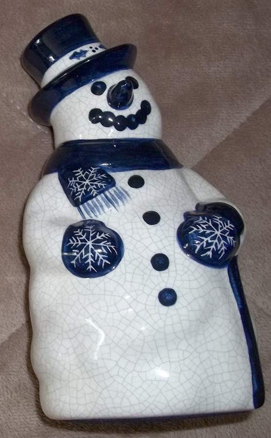 Holiday Snowman Figurine by Potting Shed-1