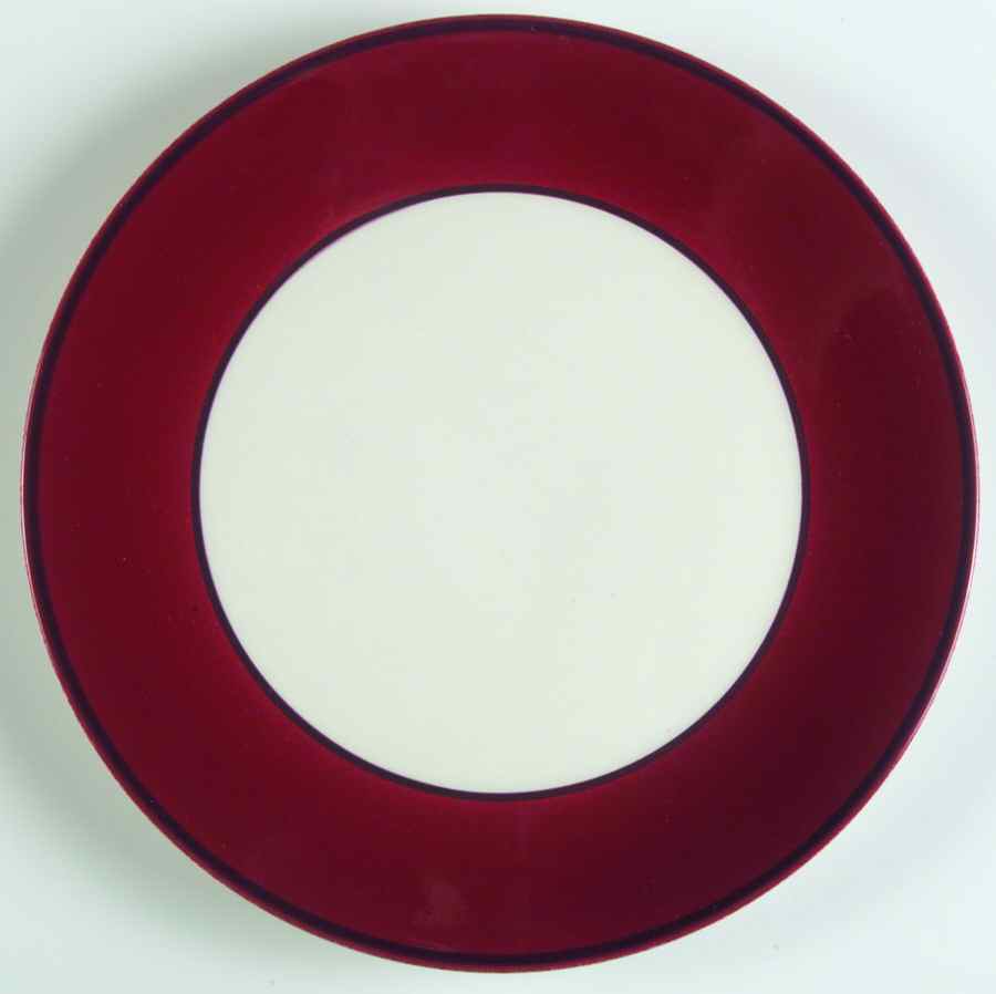 Spa Burgundy (Maroon Trim) Salad Plate by Pagnossin-1