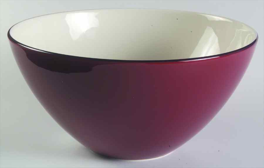 Spa Burgundy (Maroon Trim) 9" Round Vegetable Bowl by Pagnossin-1