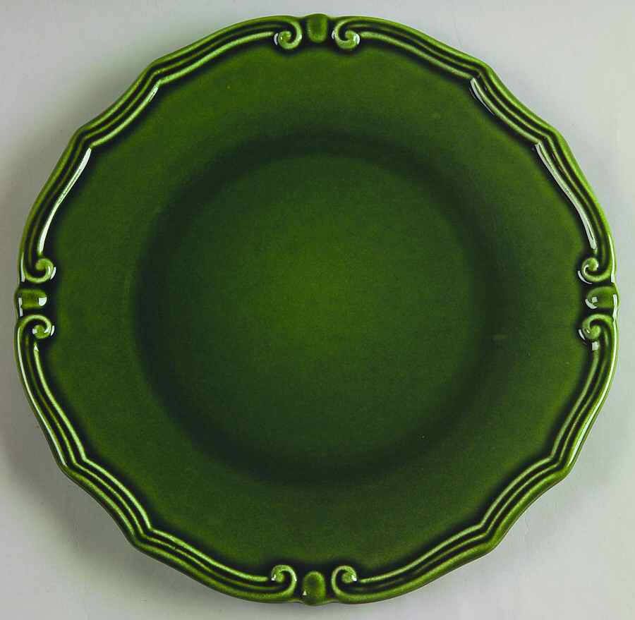 European Country Green Dinner Plate by Pier 1-1