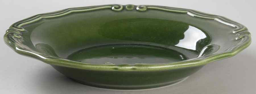 European Country Green Large Rim Soup Bowl by Pier 1-1